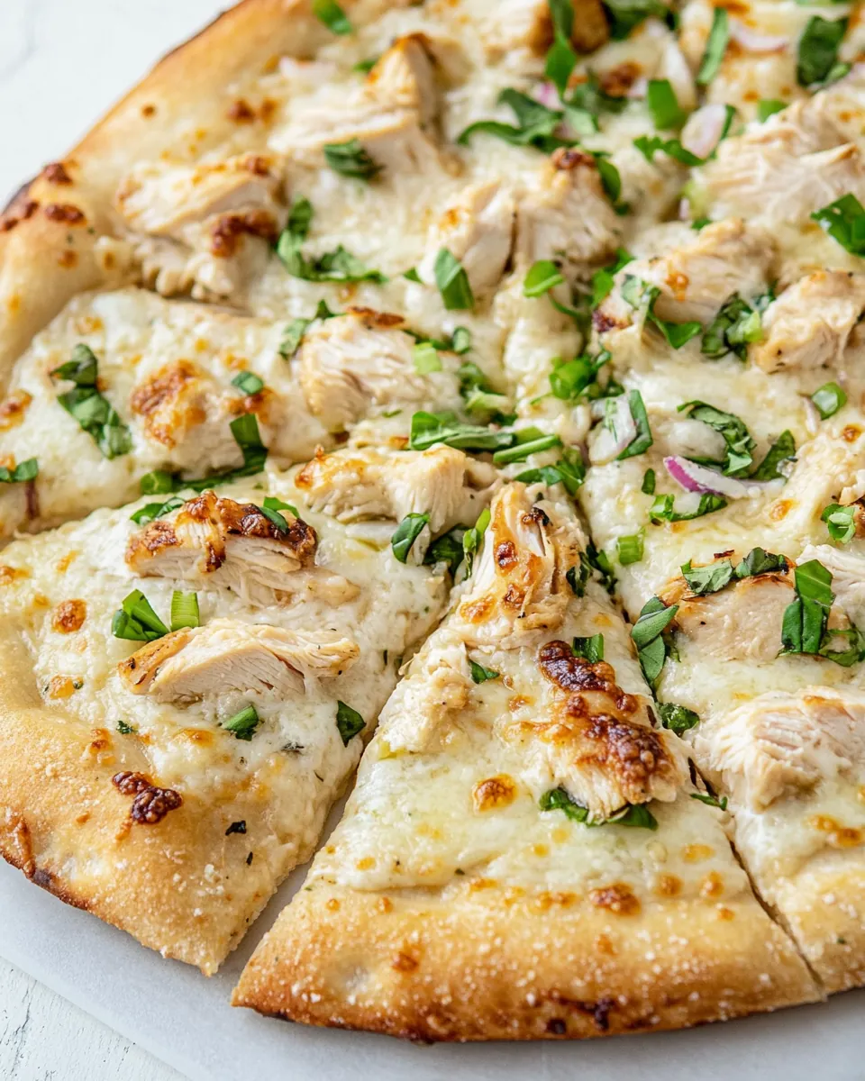 Chicken Alfredo Pizza