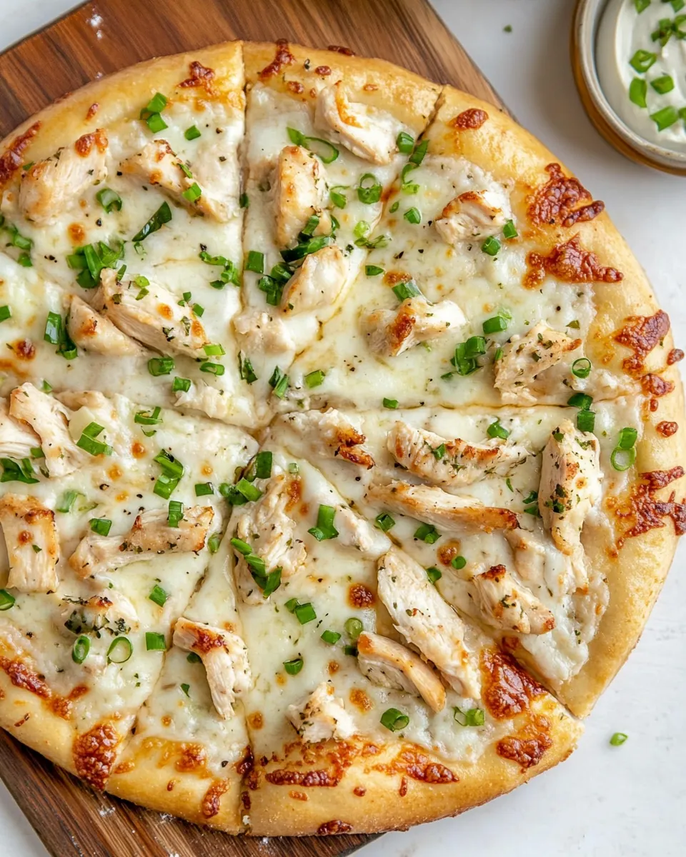 Chicken Alfredo Pizza
