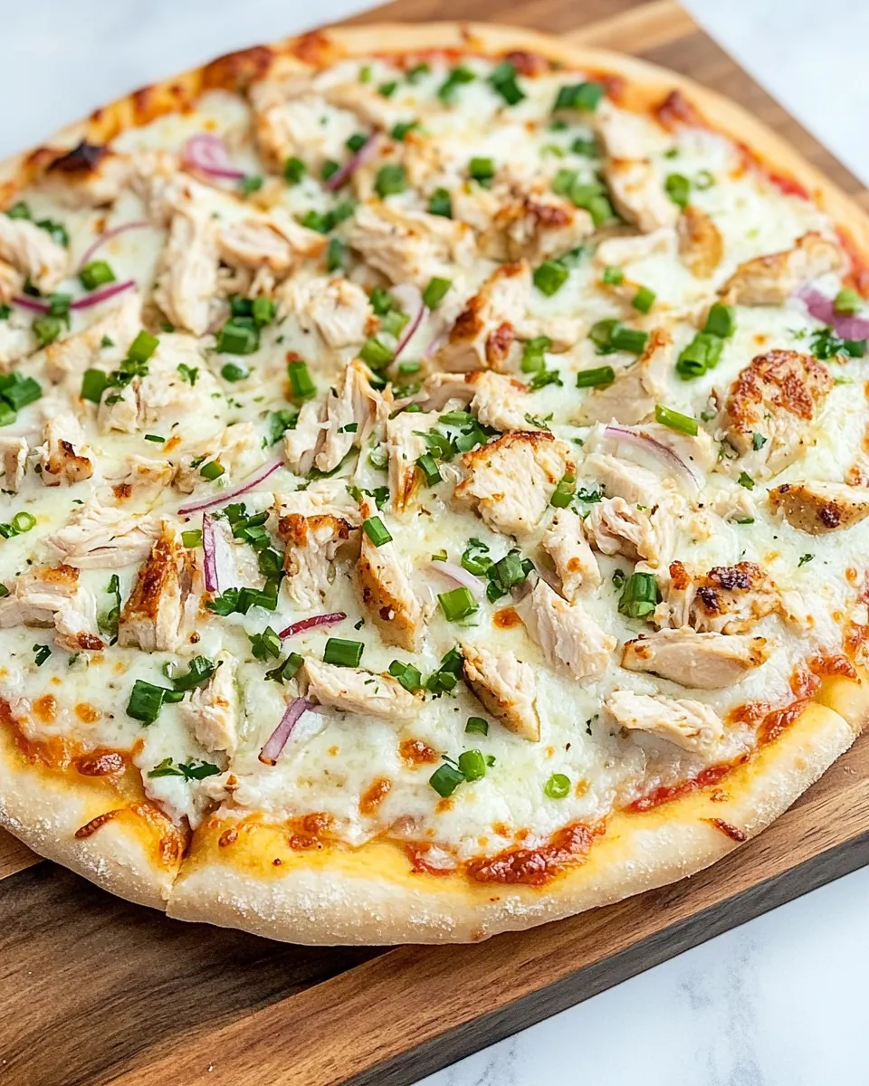 Chicken Alfredo Pizza