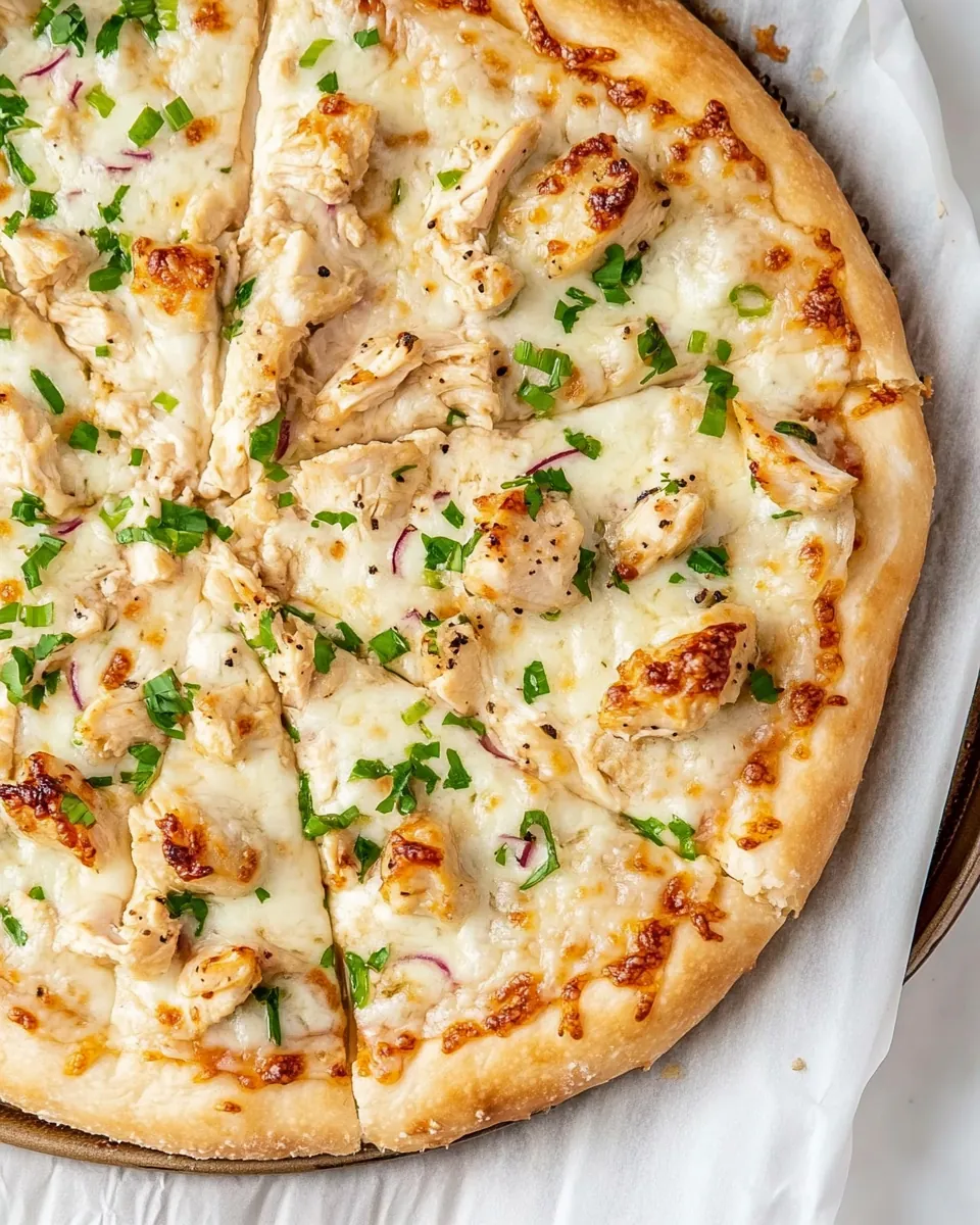 Chicken Alfredo Pizza