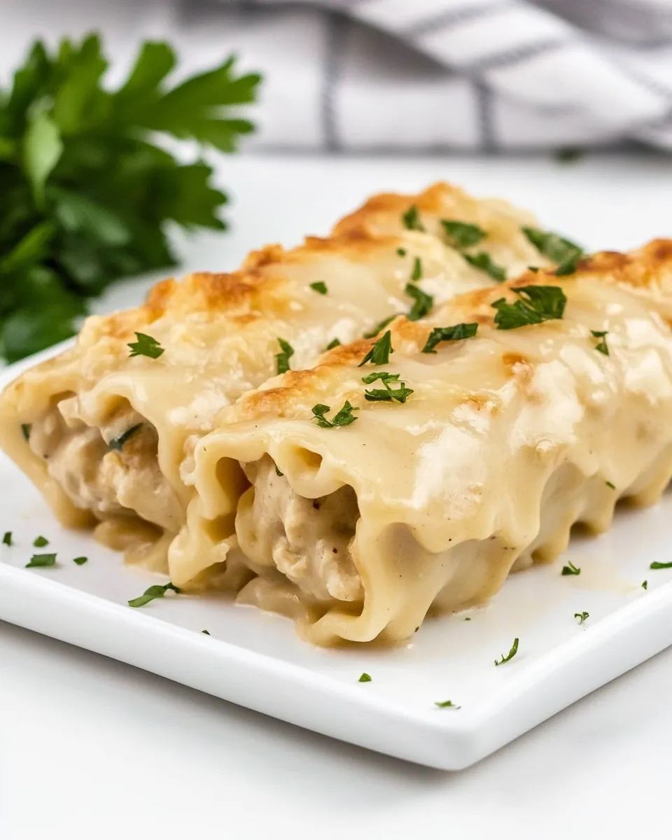 Chicken Alfredo Rollups