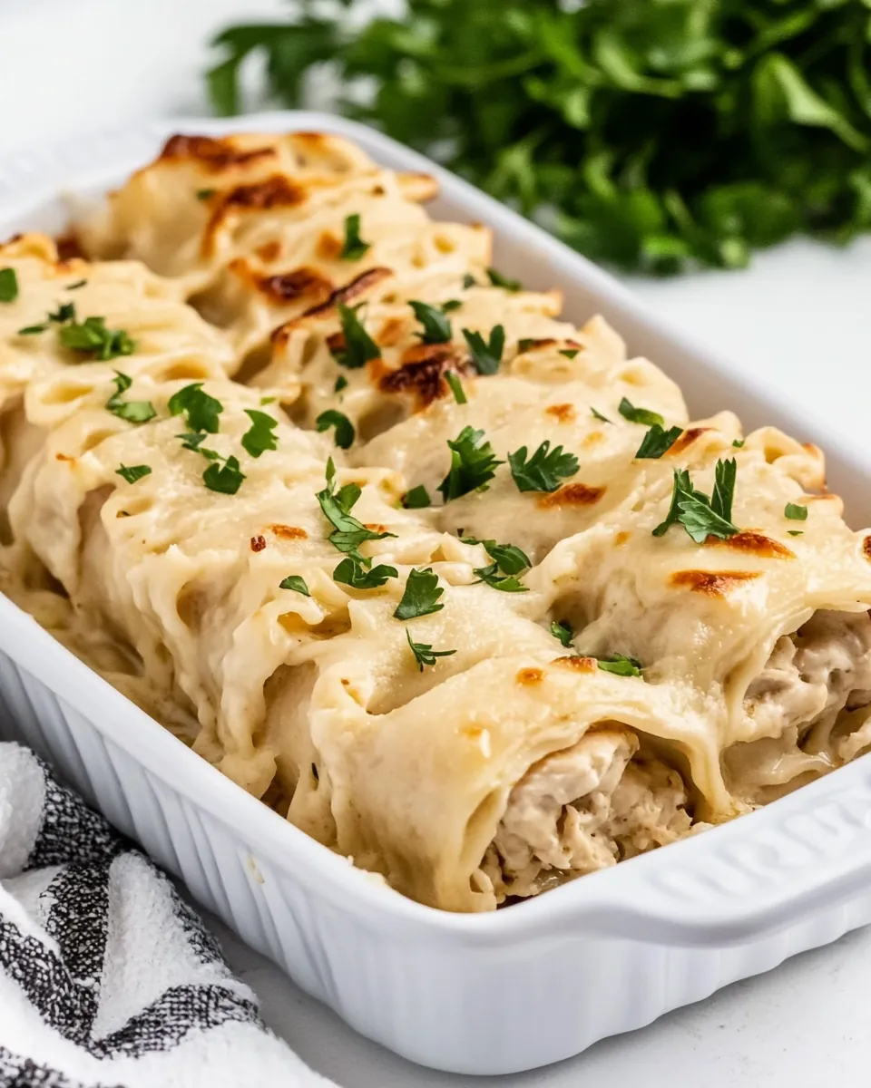 Chicken Alfredo Rollups