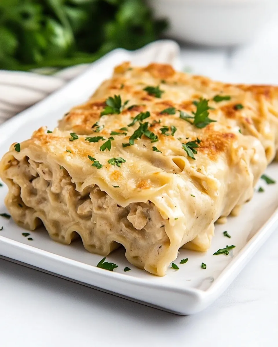 Chicken Alfredo Rollups