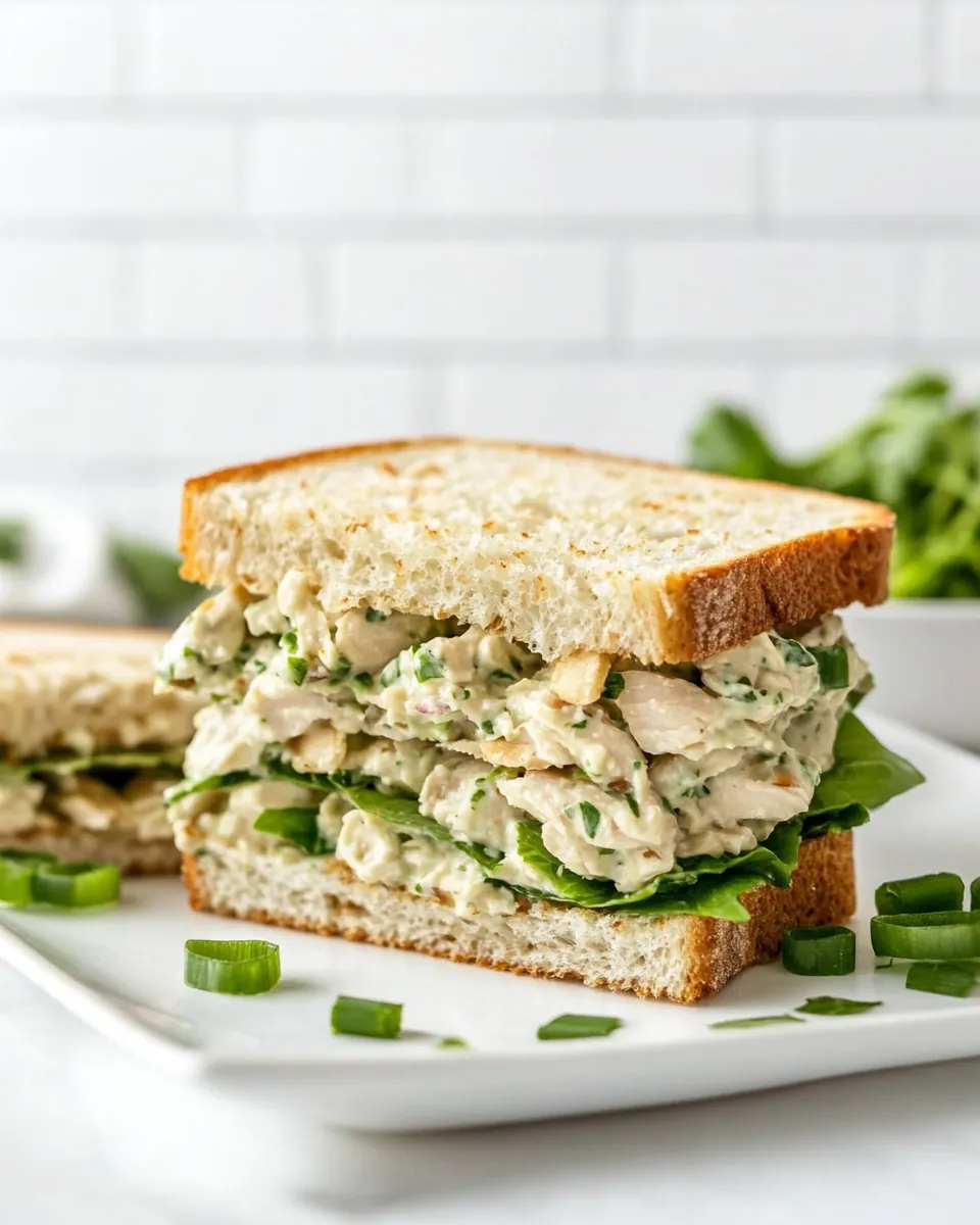 Chicken Almond Salad Sandwiches