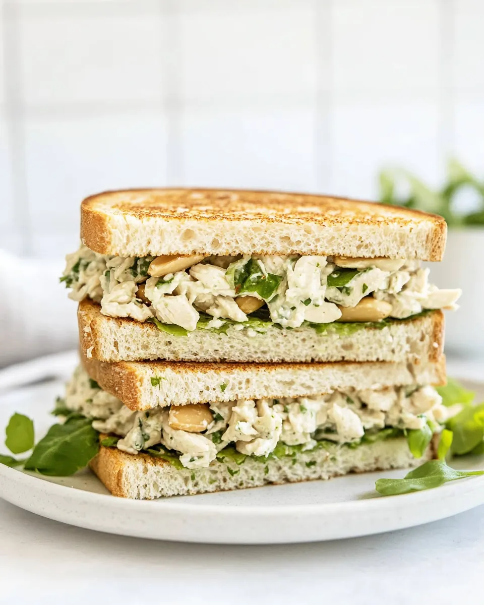 Chicken Almond Salad Sandwiches