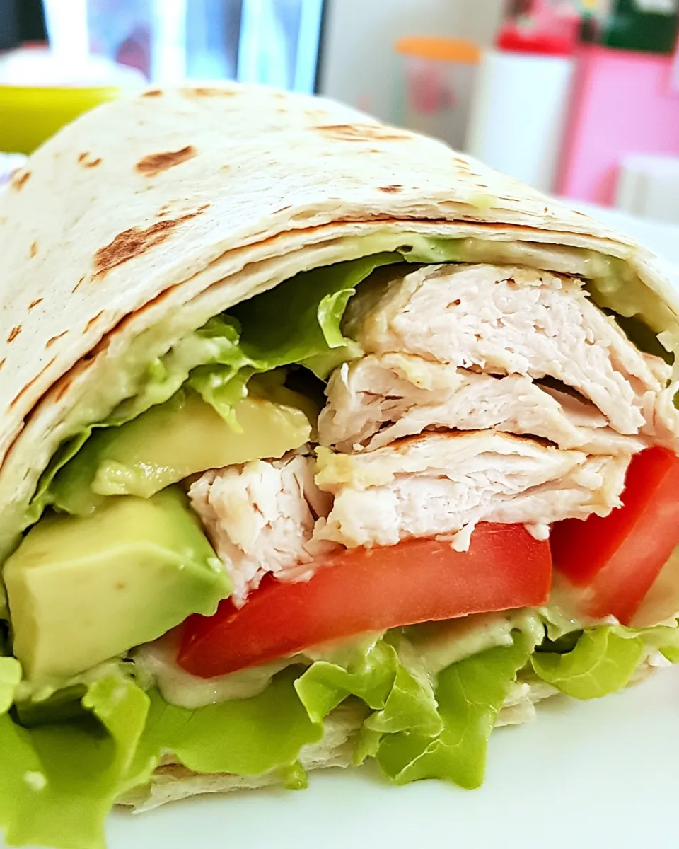 Chicken Avocado Lunch Wrap