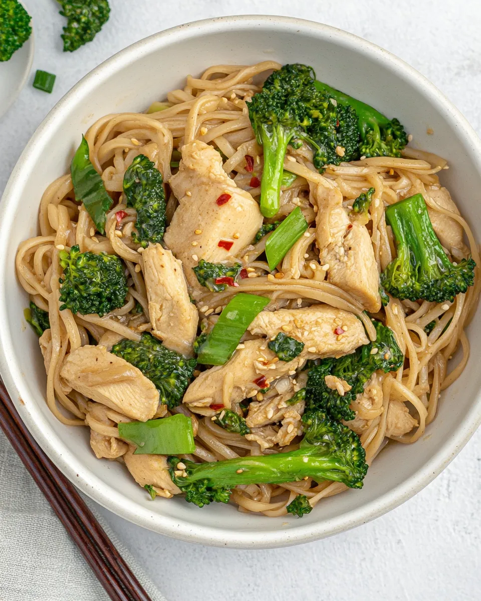 Chicken Broccoli Stir Fry Noodles