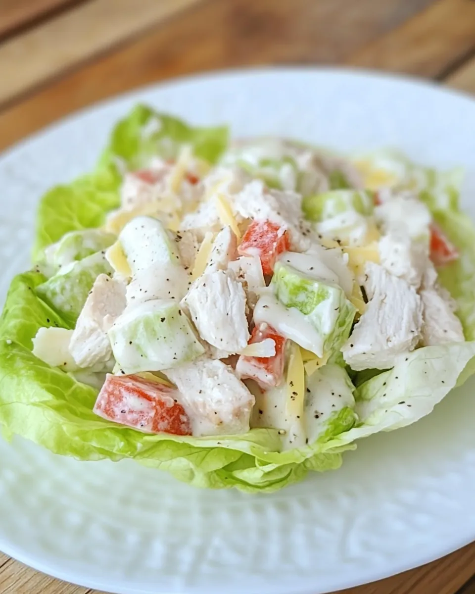 Chicken Caesar Lettuce Cups
