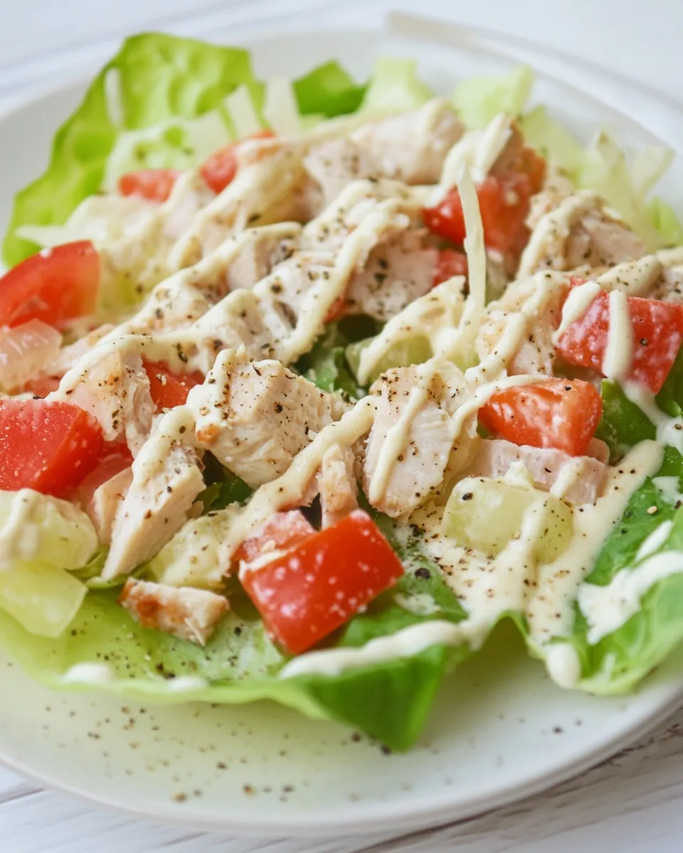 Chicken Caesar Lettuce Cups