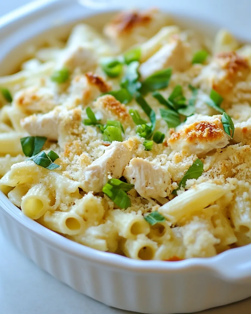 Chicken Caesar Pasta Casserole