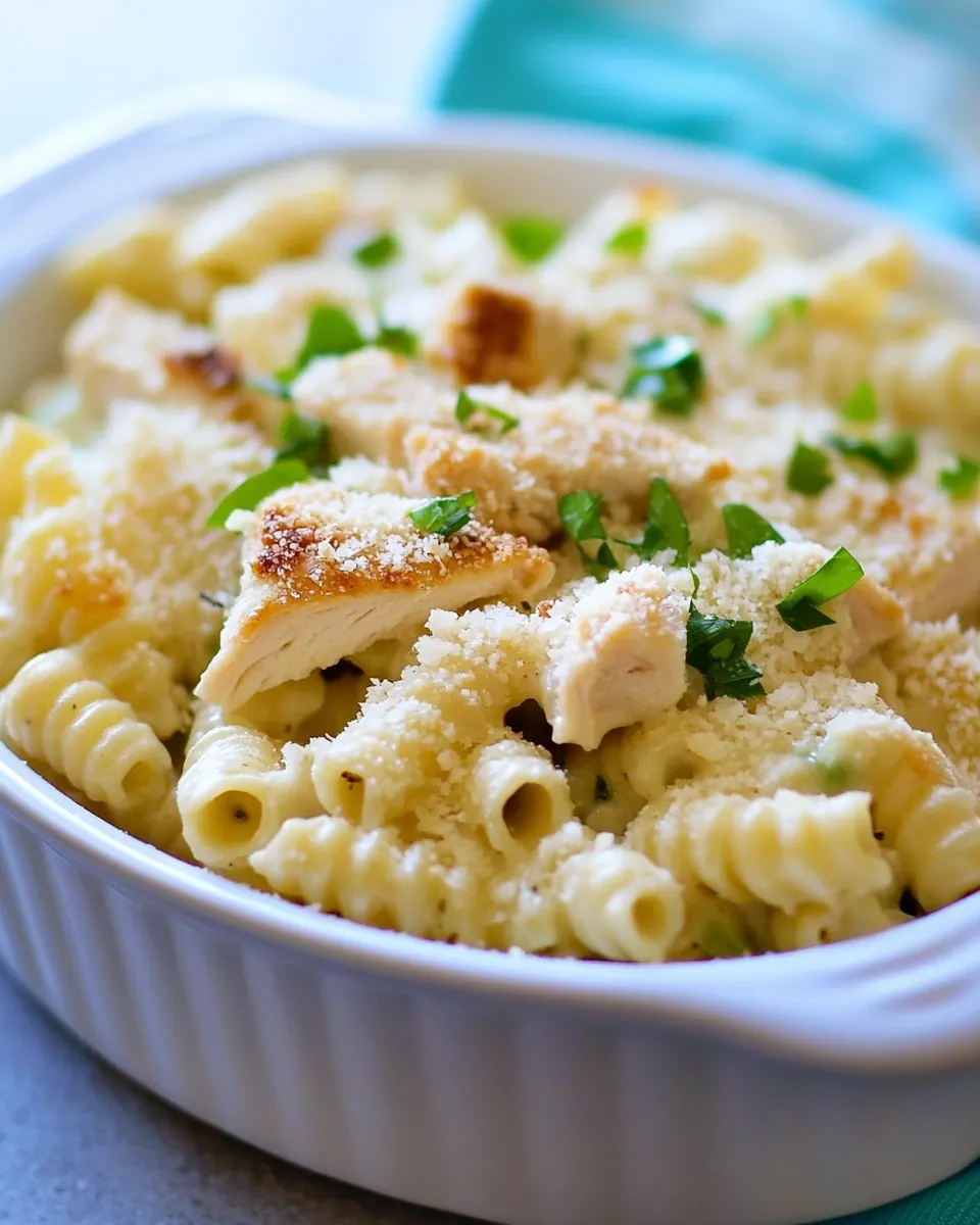 Chicken Caesar Pasta Casserole