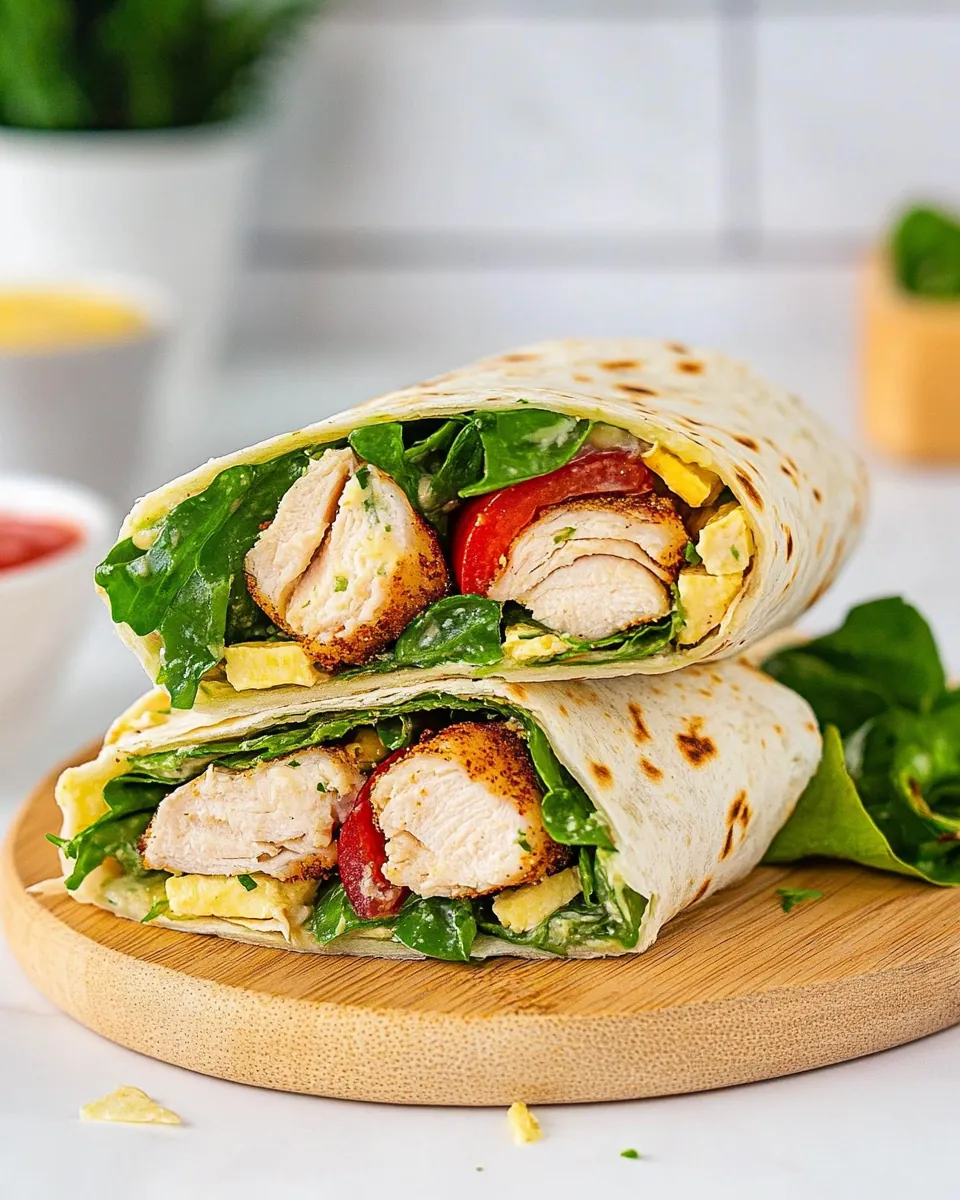 Chicken Caesar Wraps