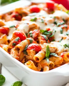 Chicken Caprese Pasta Casserole