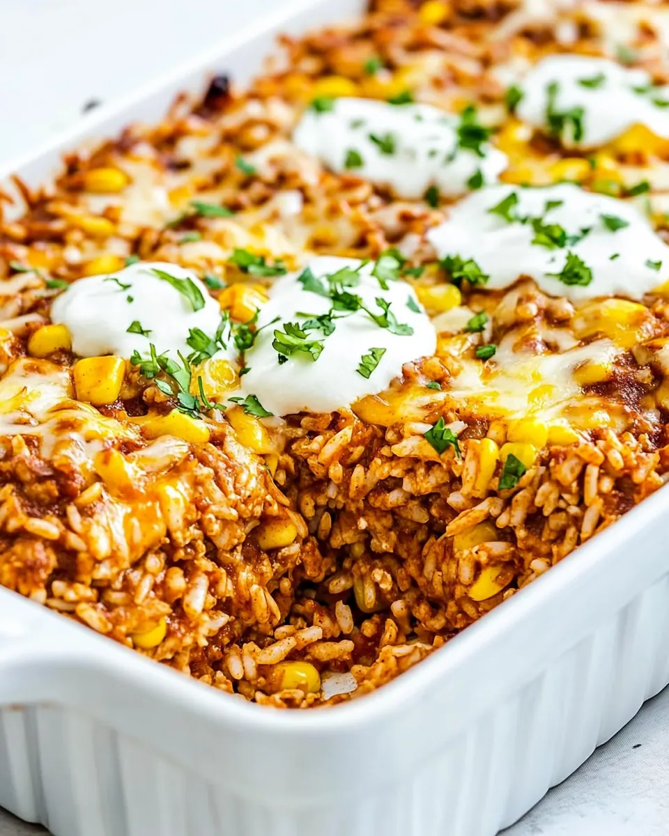 Chicken Enchilada Rice Casserole