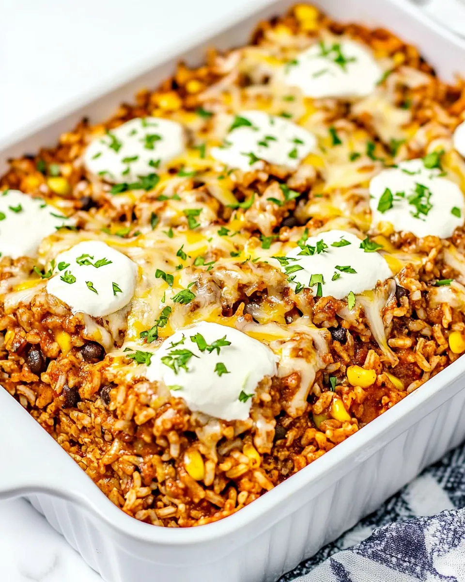 Chicken Enchilada Rice Casserole