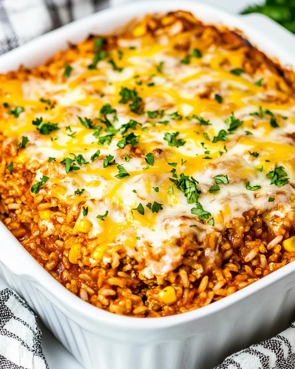 Chicken Enchilada Rice Casserole