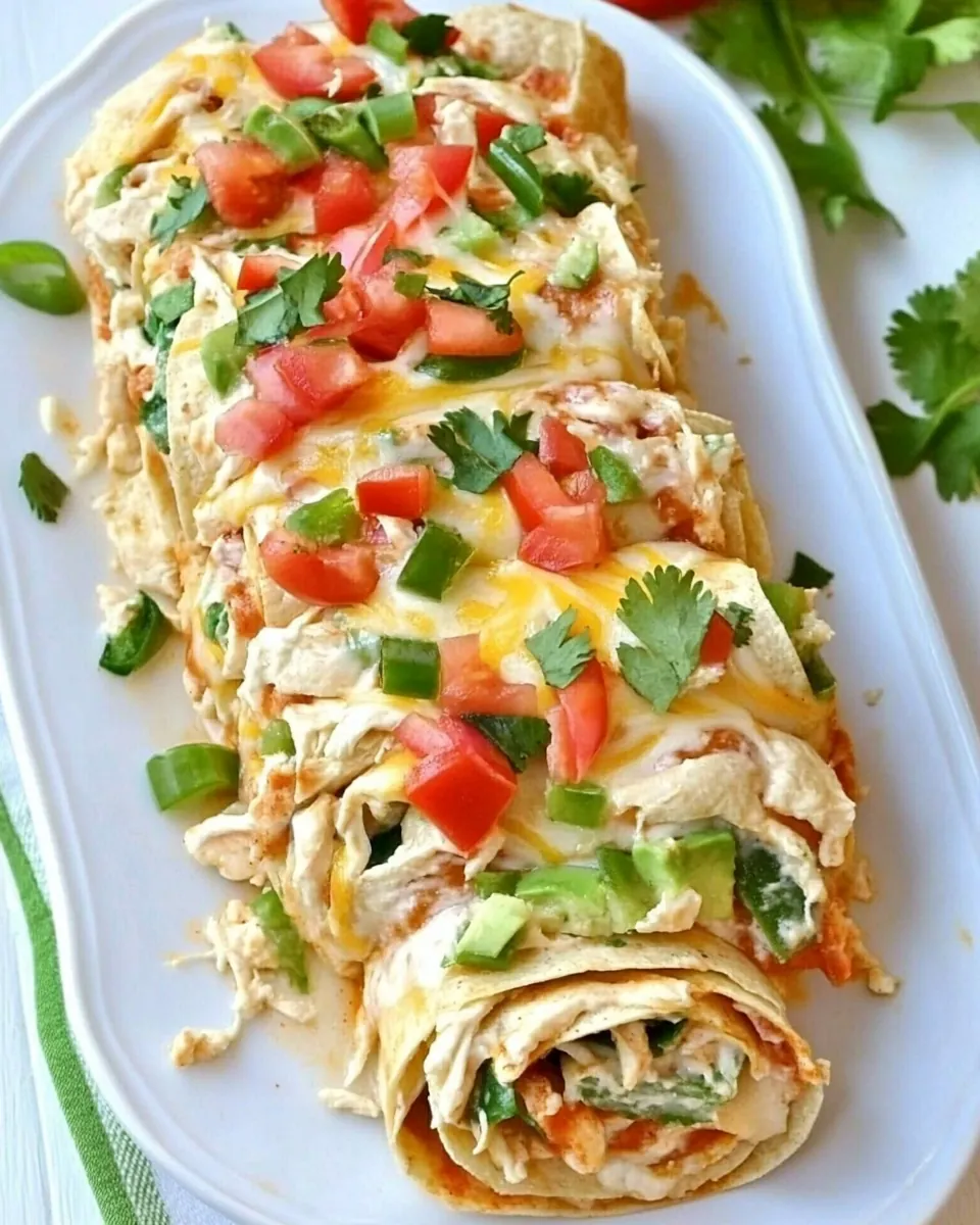 Chicken Enchilada Roll Ups