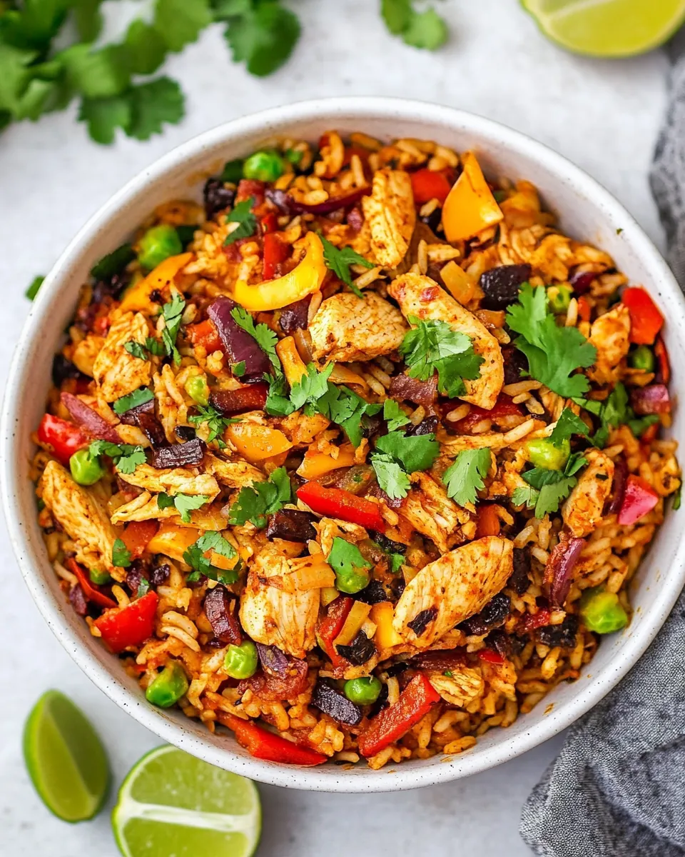 Chicken Fajita Rice Bowl
