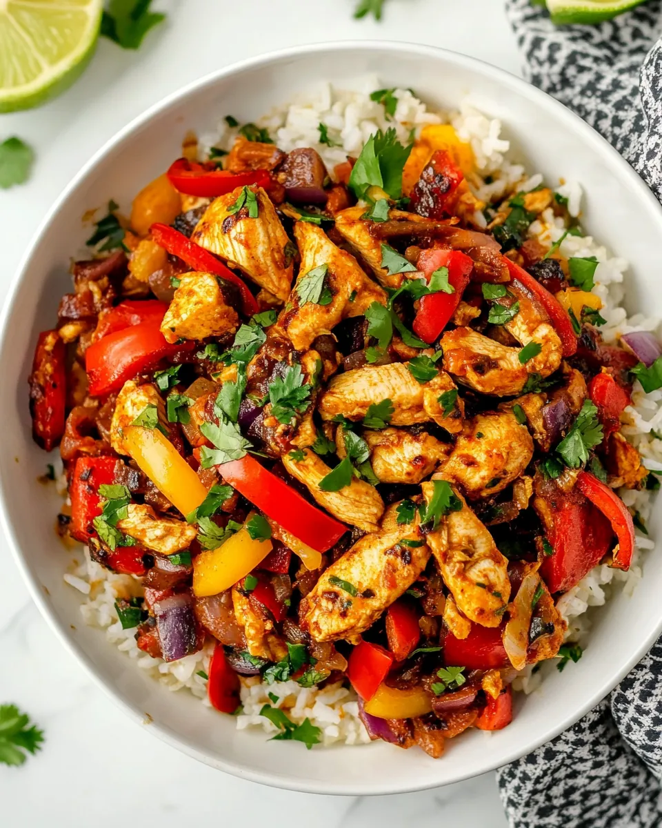 Chicken Fajita Rice Bowl