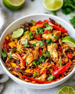 Chicken Fajita Rice Bowl