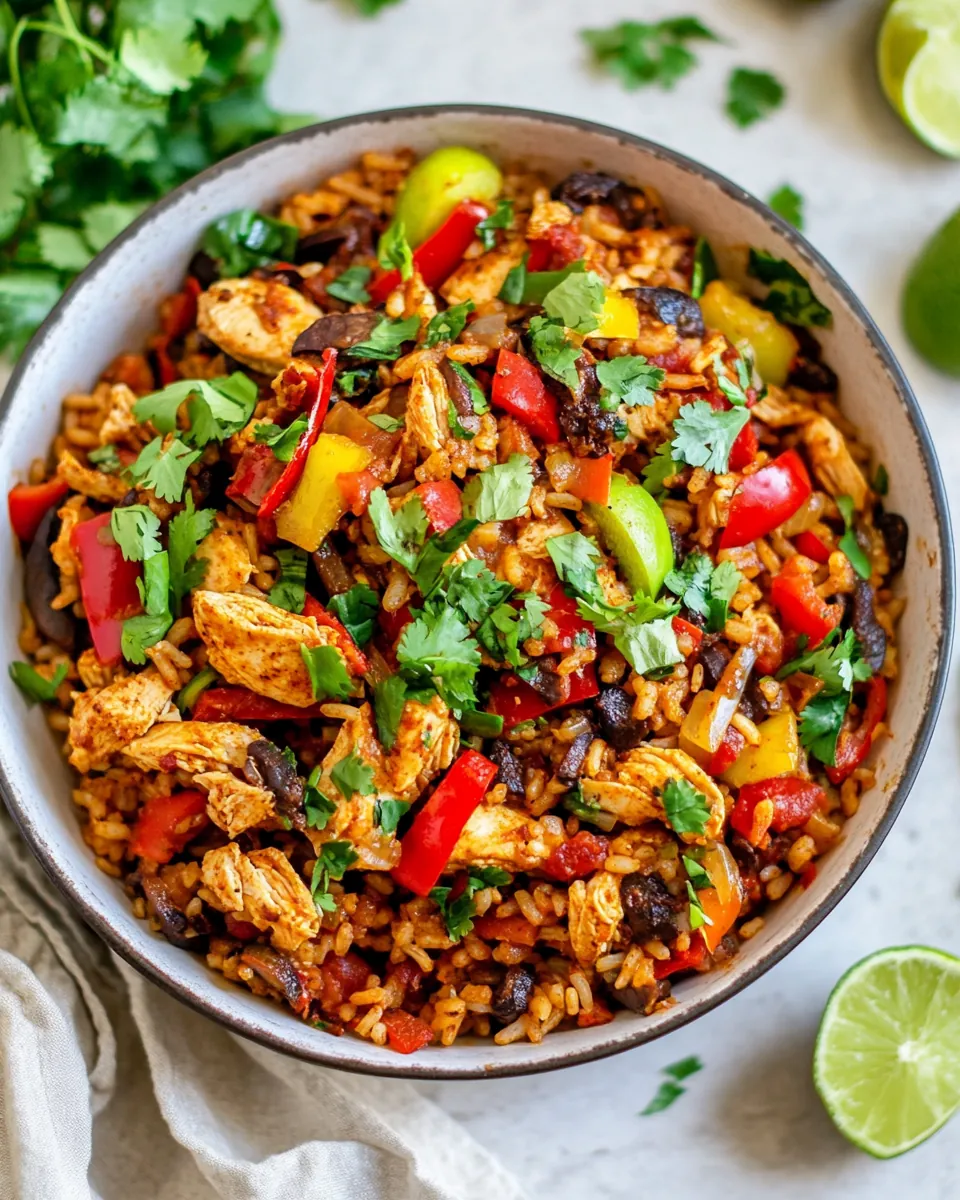 Chicken Fajita Rice Bowl