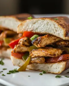 Chicken Fajita Sandwiches
