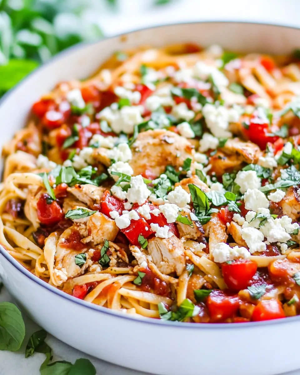 Chicken Feta Pasta
