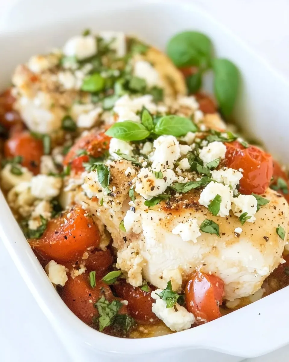 Chicken Feta Tomato Bake