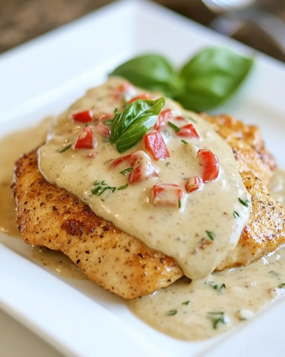 Chicken In Basil Cream Sauce