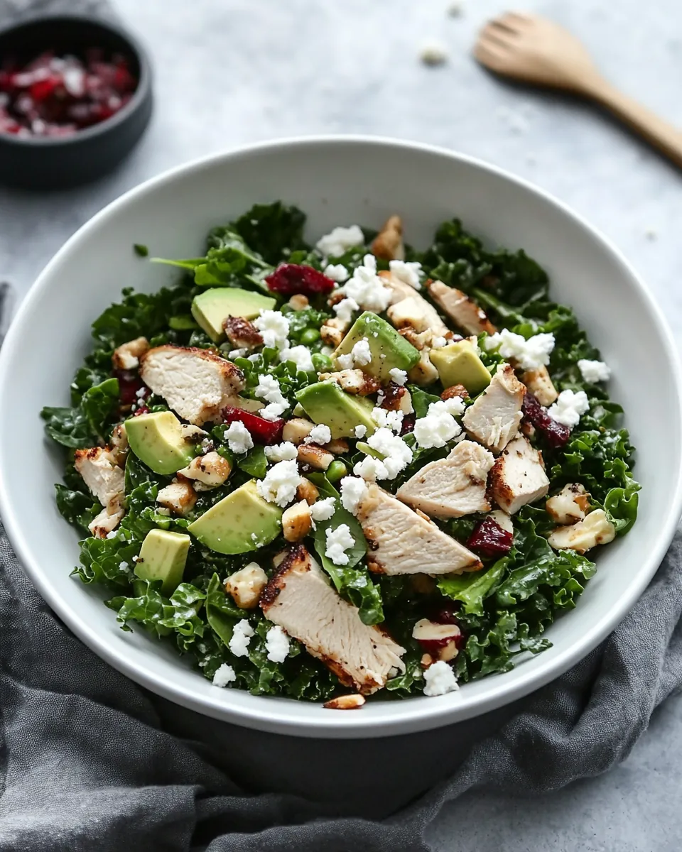 Chicken Kale Waldorf Salad