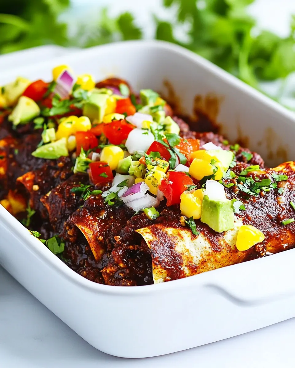 Chicken Mole Enchiladas