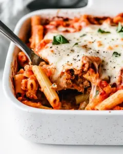 Chicken Parmesan Baked Ziti