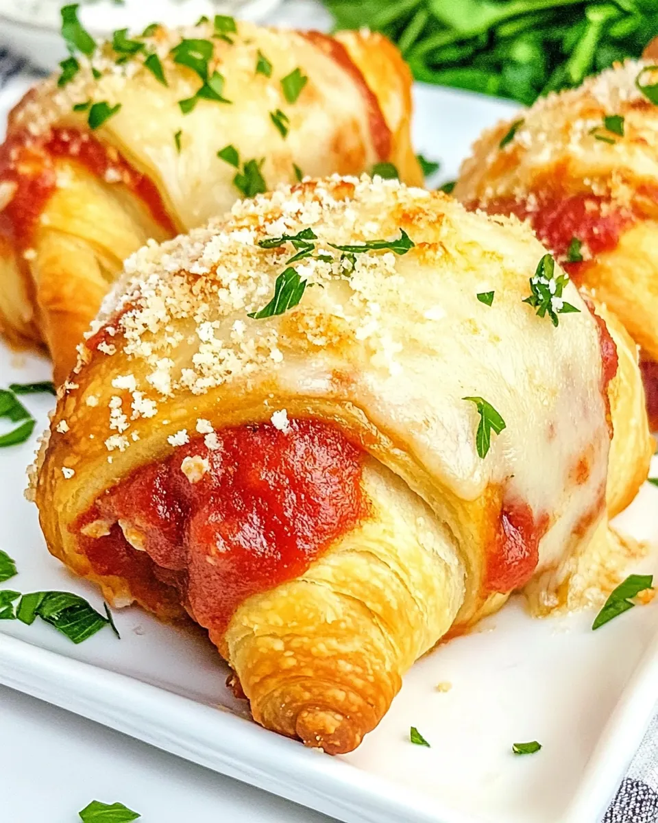 Chicken Parmesan Crescent Rolls