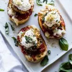 Chicken Parmesan Meatball Crostini