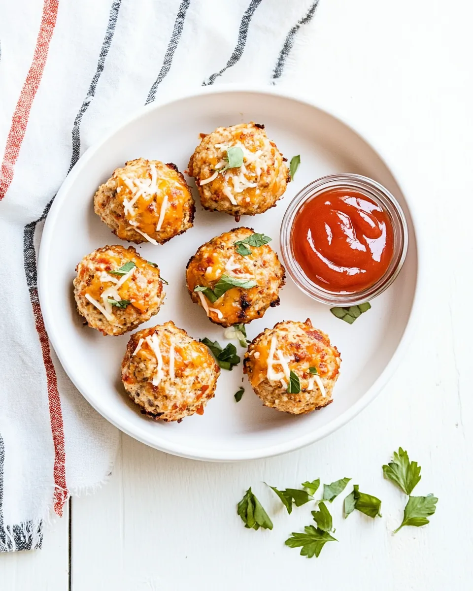 Chicken Parmesan Meatloaf Bites