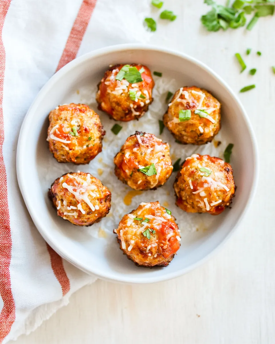 Chicken Parmesan Meatloaf Bites