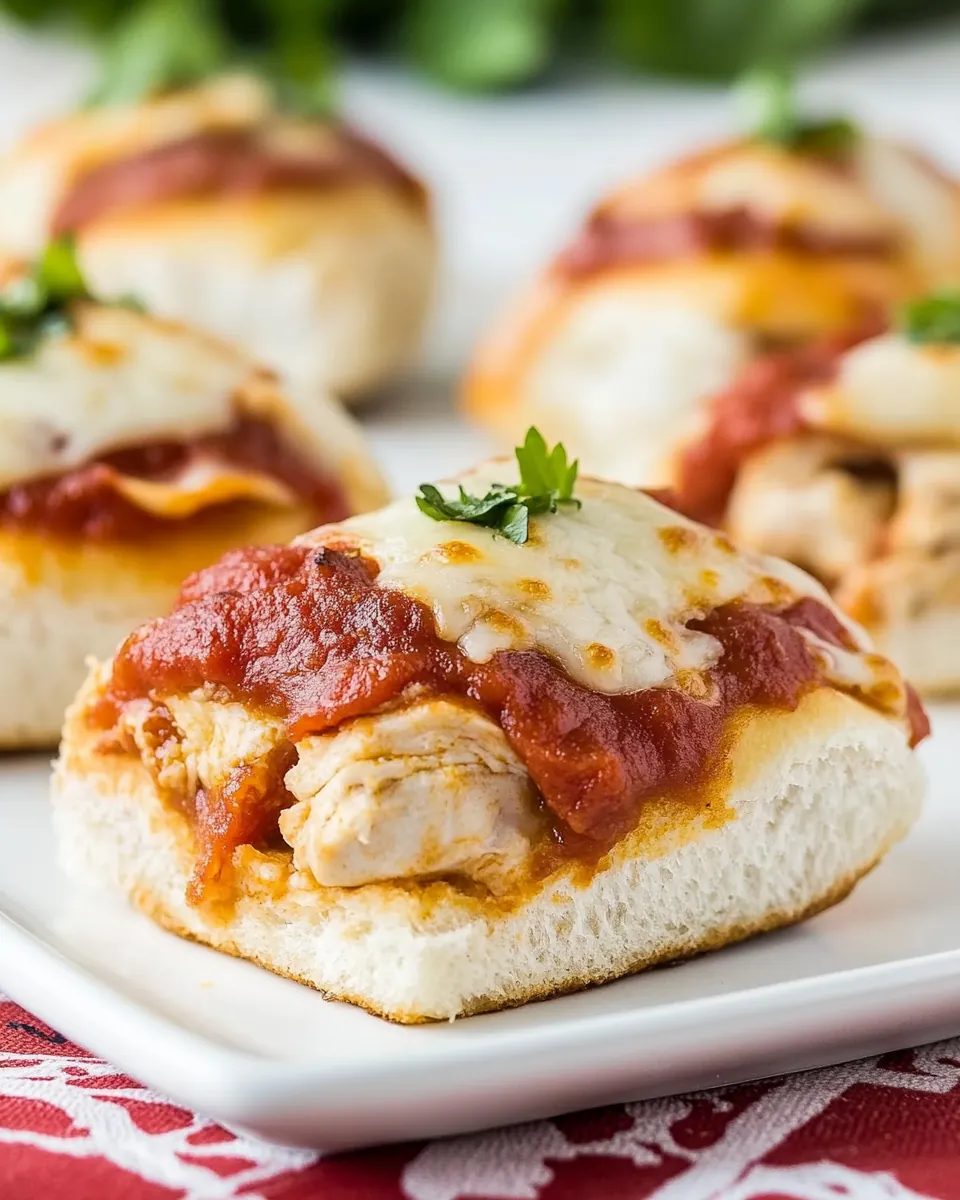 Chicken Parmesan Pizza Sliders