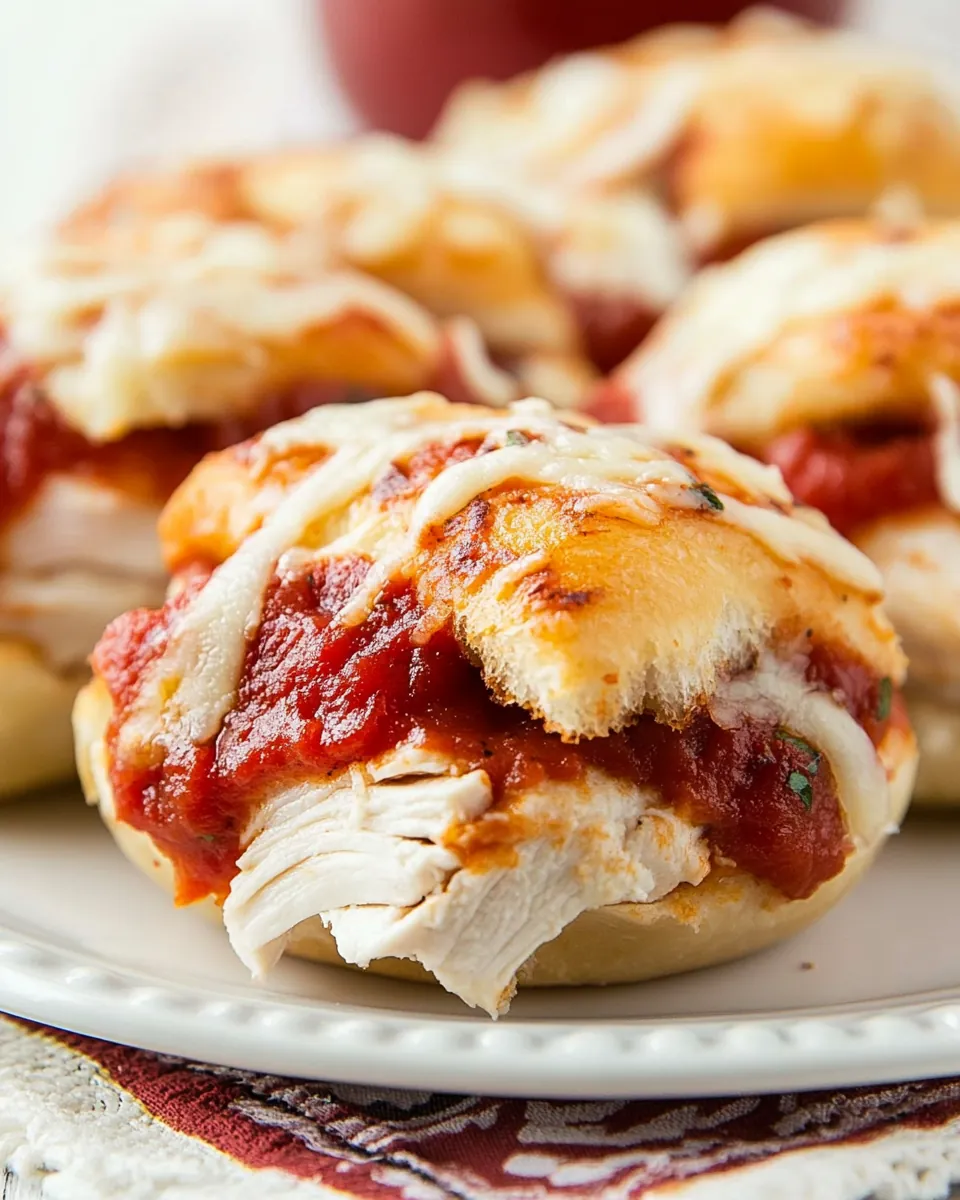 Chicken Parmesan Pizza Sliders