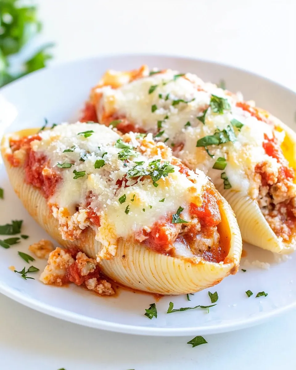 Chicken Parmesan Stuffed Shells