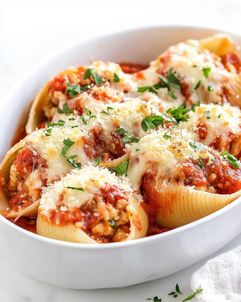 Chicken Parmesan Stuffed Shells