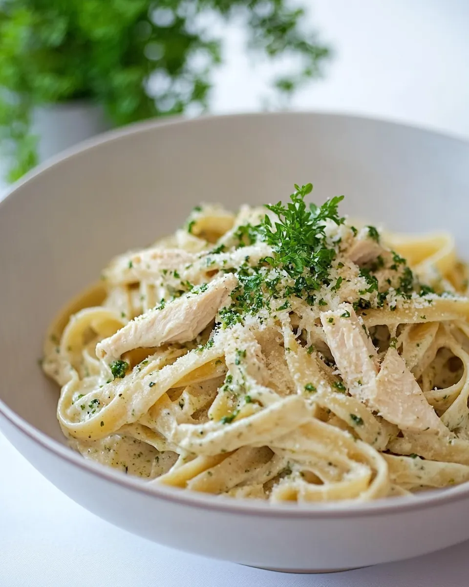 Chicken Pesto Alfredo Pasta