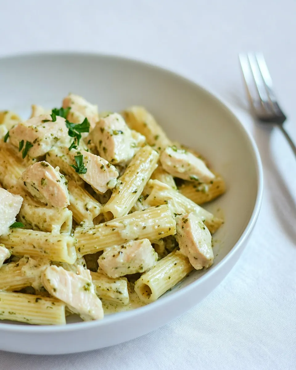 Chicken Pesto Alfredo Pasta