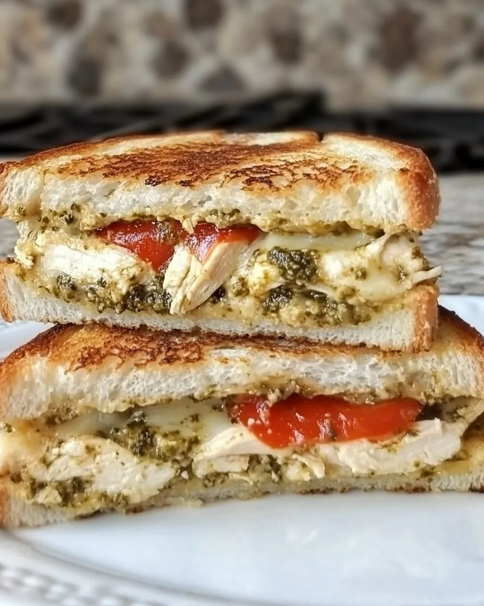 Chicken Pesto Grilled Cheese
