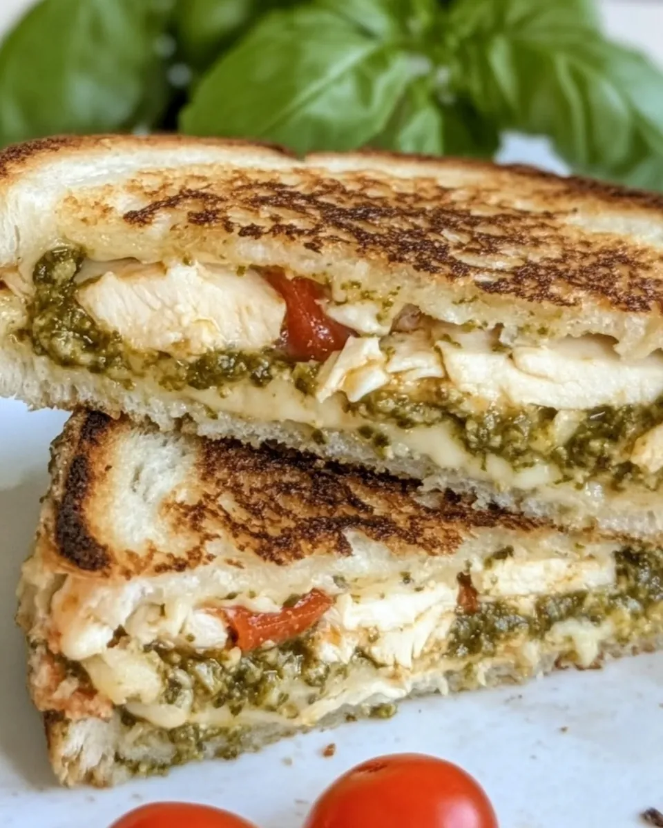 Chicken Pesto Grilled Cheese