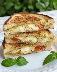 Chicken Pesto Grilled Cheese