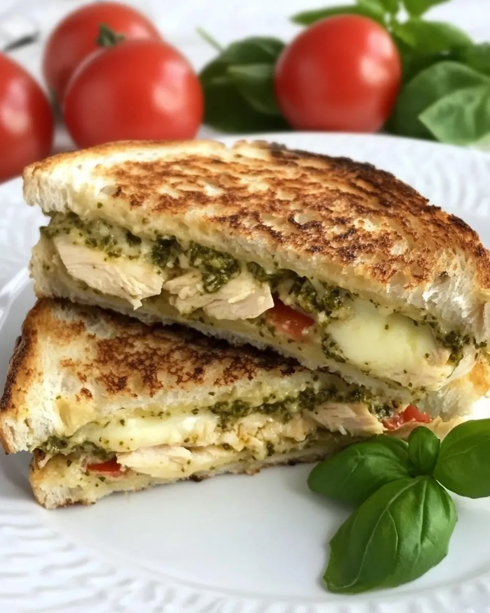 Chicken Pesto Grilled Cheese