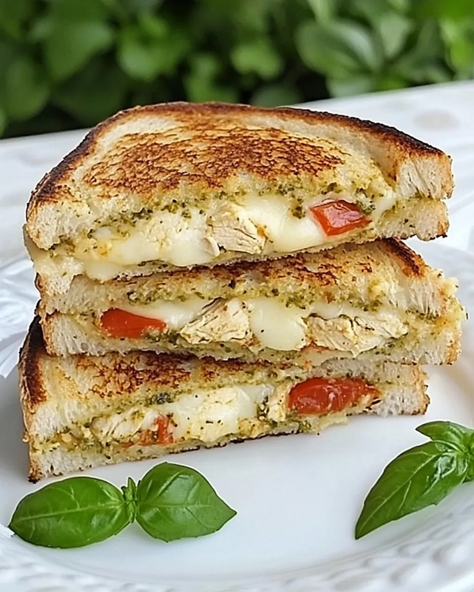 Chicken Pesto Grilled Cheese