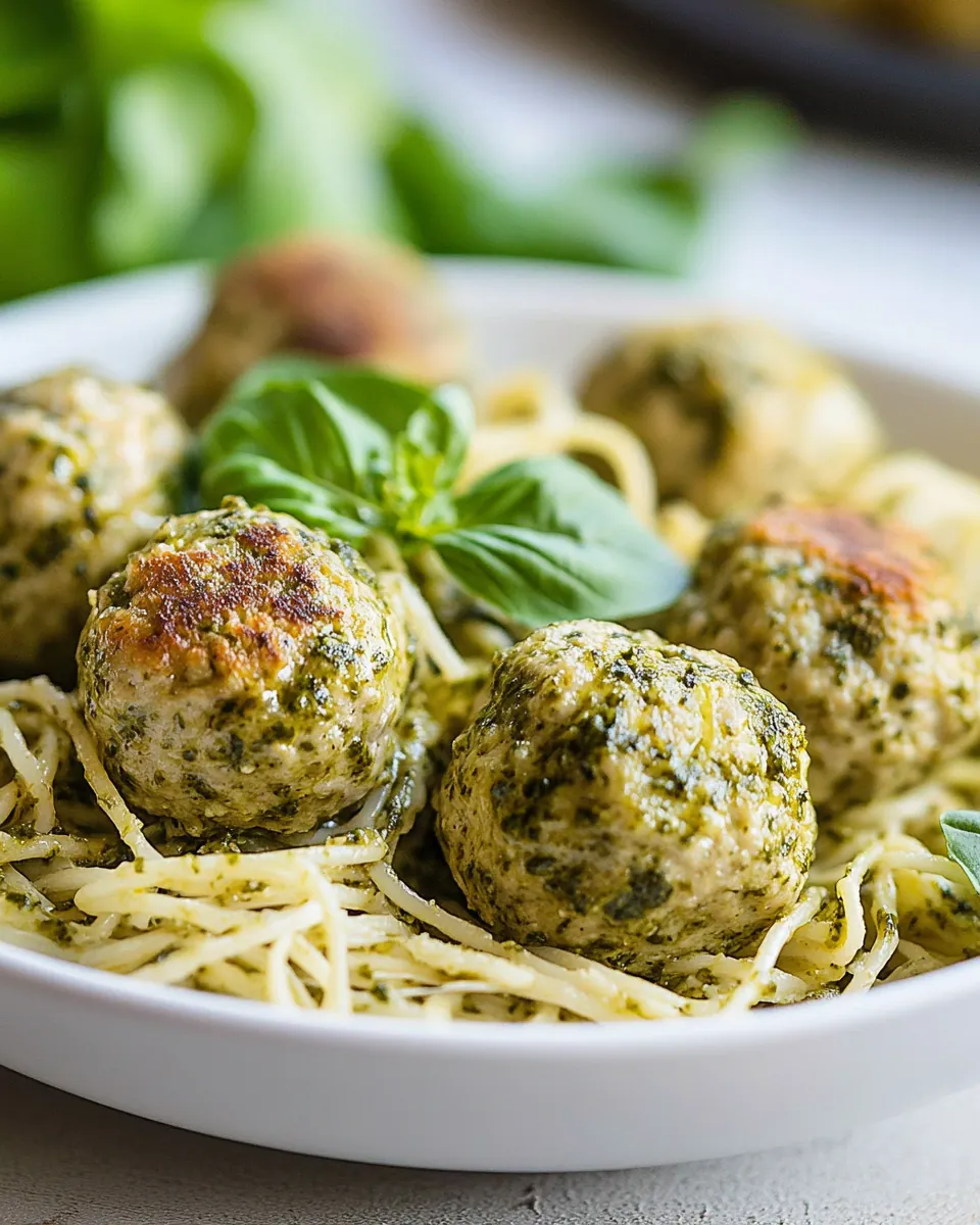 Chicken Pesto Meatballs