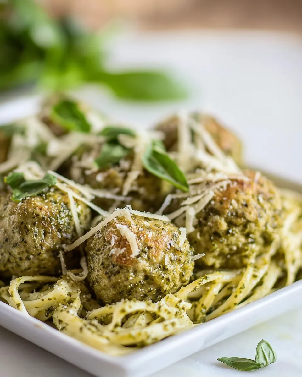Chicken Pesto Meatballs