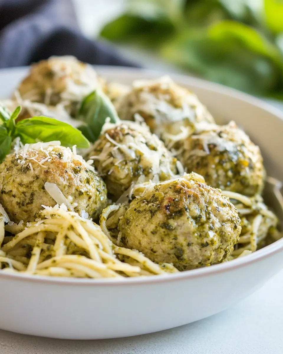Chicken Pesto Meatballs